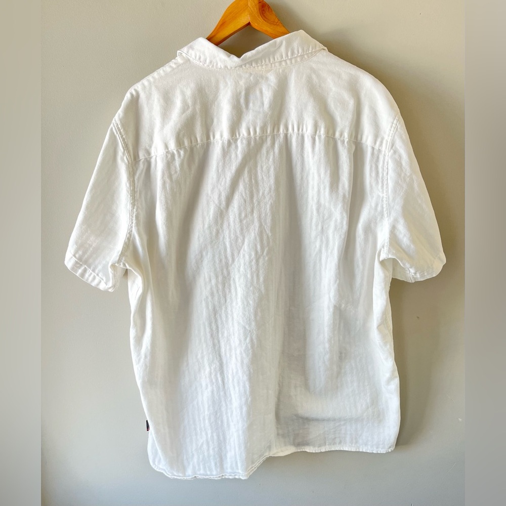 Quiksilver Men's White Casual Button-Down Shirt Size XXL Coastal Beach Summer - Picture 11 of 11